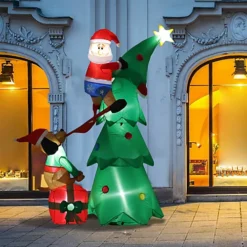 Livingandhome 210 Cm LED Christmas Inflatable Decoration Outdoor Xmas Decor Blow Up Santa Claus -Deals Christmas Decor Store livingandhome 210 cm led christmas inflatable decoration outdoor xmas decor blow up santa claus0735940291071 03c MP