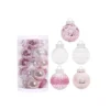 Livingandhome 25Pcs Pink Christmas Ball Ornament Xmas Decoration Set