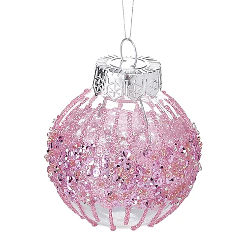 Livingandhome 25Pcs Pink Christmas Ball Ornament Xmas Decoration Set 3 Livingandhome 25Pcs Pink Christmas Ball Ornament Xmas Decoration Set - Image 3