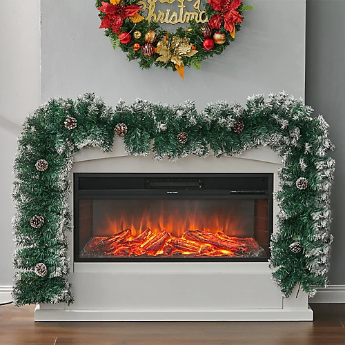 Livingandhome 270 Cm Artificial Pine Cones Christmas Garland Xmas Decoration 1 Livingandhome 270 Cm Artificial Pine Cones Christmas Garland Xmas Decoration