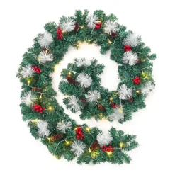 Livingandhome 270 Cm Light Up Christmas Garland Pine Cones Snow Decor 6 Livingandhome 270 Cm Light Up Christmas Garland Pine Cones Snow Decor -Deals Christmas Decor Store livingandhome 270 cm light up christmas garland pine cones snow decor0735940277631 03c MP