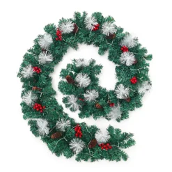 Livingandhome 270 Cm Light Up Christmas Garland Pine Cones Snow Decor 7 Livingandhome 270 Cm Light Up Christmas Garland Pine Cones Snow Decor -Deals Christmas Decor Store livingandhome 270 cm light up christmas garland pine cones snow decor0735940277631 04c MP