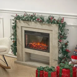 Livingandhome 270CM Light Up Christmas Garland Hanging Decoration With Pine Cones Berries Decor 6 Livingandhome 270CM Light Up Christmas Garland Hanging Decoration With Pine Cones Berries Decor -Deals Christmas Decor Store livingandhome 270cm light up christmas garland hanging decoration with pine cones berries decor0735940255592 03c MP