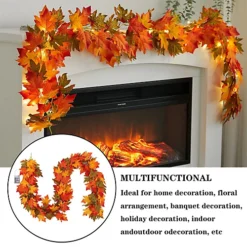 Livingandhome 2m Artificial Maple Leaf Autumn Christmas Garland With 5m LED Light -Deals Christmas Decor Store livingandhome 2m artificial maple leaf autumn christmas garland with 5m led light0735940256759 03c MP