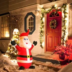 Livingandhome 3.6ft Inflatable Santa Claus Christmas Yard Decoration With LED -Deals Christmas Decor Store livingandhome 3 6ft inflatable santa claus christmas yard decoration with led0735940264327 02c MP