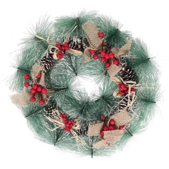 Livingandhome 32 Cm Pine Cones Berries Christmas Wreath Xmas Ornaments -Deals Christmas Decor Store livingandhome 32 cm pine cones berries christmas wreath xmas ornaments0735940255769 04c MP