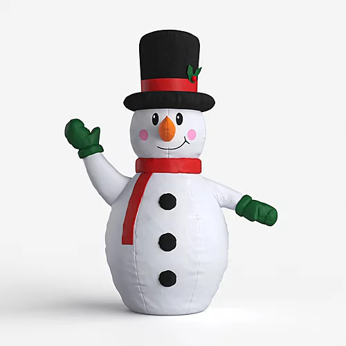 Livingandhome 4ft Inflatable Snowman Christmas Yard Decoration With LED 3 Livingandhome 4ft Inflatable Snowman Christmas Yard Decoration With LED - Image 3