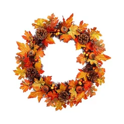 Livingandhome 60 Cm Artificial Maple Leaf Autumn Christmas Wreath Window Door Decoration 6 Livingandhome 60 Cm Artificial Maple Leaf Autumn Christmas Wreath Window Door Decoration -Deals Christmas Decor Store livingandhome 60 cm artificial maple leaf autumn christmas wreath window door decoration0735940255851 03c MP
