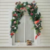 Livingandhome Artificial Merry Christmas Garland Home Decor With Assorted Ornaments 150 Cm