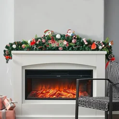 Livingandhome Artificial Merry Christmas Garland Home Decor With Assorted Ornaments 150 Cm 5 Livingandhome Artificial Merry Christmas Garland Home Decor With Assorted Ornaments 150 Cm -Deals Christmas Decor Store livingandhome artificial merry christmas garland home decor with assorted ornaments 150 cm0735940255158 02c MP