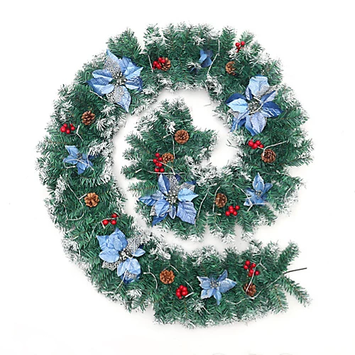 Livingandhome Artificial Pine Cones Berries Christmas Garland With LED Lights 270 Cm 3 Livingandhome Artificial Pine Cones Berries Christmas Garland With LED Lights 270 Cm - Image 3