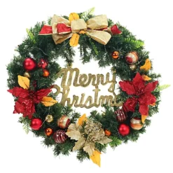 Livingandhome Artificial Poinsettia Christmas Balls Wreath With 5m LED Light String 60 Cm -Deals Christmas Decor Store livingandhome artificial poinsettia christmas balls wreath with 5m led light string 60 cm0735940286527 03c MP