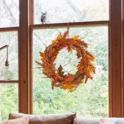 Livingandhome Autumn Christmas Wreath With LED Lights Sorghum Decoration 50 Cm 7 Livingandhome Autumn Christmas Wreath With LED Lights Sorghum Decoration 50 Cm -Deals Christmas Decor Store livingandhome autumn christmas wreath with led lights sorghum decoration 50 cm0735940277365 04c MP