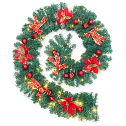 Livingandhome Cartoon Artificial LED Warm White Light Christmas Garland 270cm 7 Livingandhome Cartoon Artificial LED Warm White Light Christmas Garland 270cm -Deals Christmas Decor Store livingandhome cartoon artificial led warm white light christmas garland 270cm0735940277655 04c MP