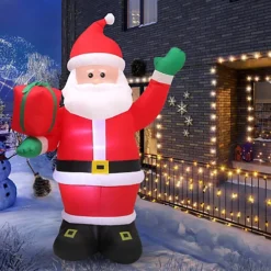 Livingandhome Christmas Inflatable Santa Claus With Gift Bag And LED Lights 250 Cm -Deals Christmas Decor Store livingandhome christmas inflatable santa claus with gift bag and led lights 250 cm0735940260169 03c MP