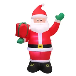 Livingandhome Christmas Inflatable Santa Claus With Gift Bag And LED Lights 250 Cm -Deals Christmas Decor Store livingandhome christmas inflatable santa claus with gift bag and led lights 250 cm0735940260169 04c MP