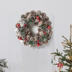 Livingandhome Christmas Leaf Pine Garland Red Berry Artificial Wreath Home Door Decor 38 Cm -Deals Christmas Decor Store livingandhome christmas leaf pine garland red berry artificial wreath home door decor 38 cm0735940286466 04c MP