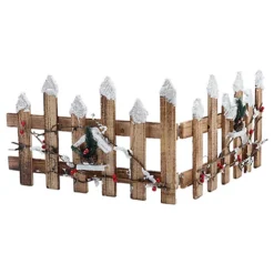 Livingandhome Christmas Wood Tree Fence Xmas Tree Border Scene Decoration -Deals Christmas Decor Store livingandhome christmas wood tree fence xmas tree border scene decoration0735940286763 04c MP