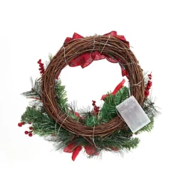 Livingandhome Christmas Wreath Rattan Bow Decor With LED Light 30 Cm 7 Livingandhome Christmas Wreath Rattan Bow Decor With LED Light 30 Cm -Deals Christmas Decor Store livingandhome christmas wreath rattan bow decor with led light 30 cm0735940286503 04c MP