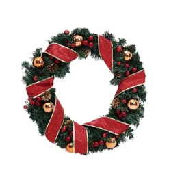 Livingandhome Christmas Wreath With LED Light For Home Decor 50 Cm -Deals Christmas Decor Store livingandhome christmas wreath with led light for home decor 50 cm0735940286480 03c MP