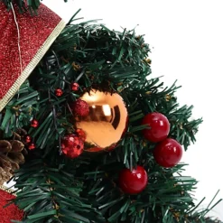 Livingandhome Christmas Wreath With LED Light For Home Decor 50 Cm -Deals Christmas Decor Store livingandhome christmas wreath with led light for home decor 50 cm0735940286480 04c MP