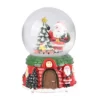 Livingandhome Dimmable Christmas Music Box Santa Claus Christmas Tree Tabletop Decoration