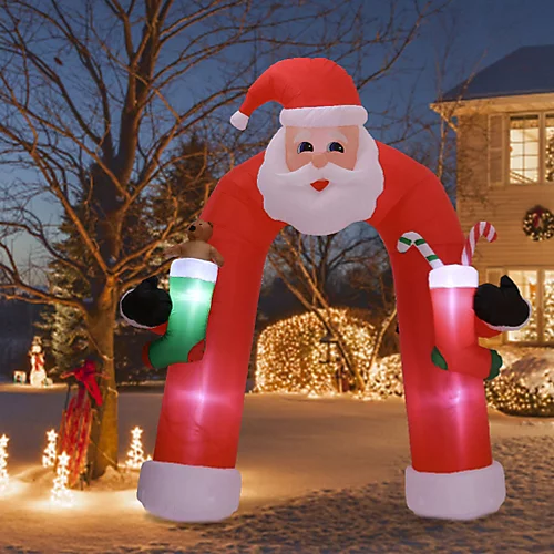 Livingandhome Inflatable Archway Christmas Yard Decoration With LED 285cm 2 Livingandhome Inflatable Archway Christmas Yard Decoration With LED 285cm - Image 2