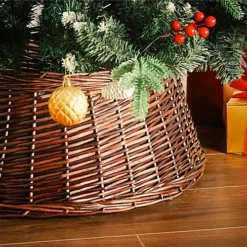Livingandhome Small Brown Wicker Christmas Tree Skirt Basket Ring Base -Deals Christmas Decor Store livingandhome small brown wicker christmas tree skirt basket ring base0735940275880 03c MP