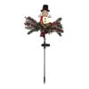 Livingandhome Solar Powered Snowman Christmas Garden Stake Light Pathway Decoration