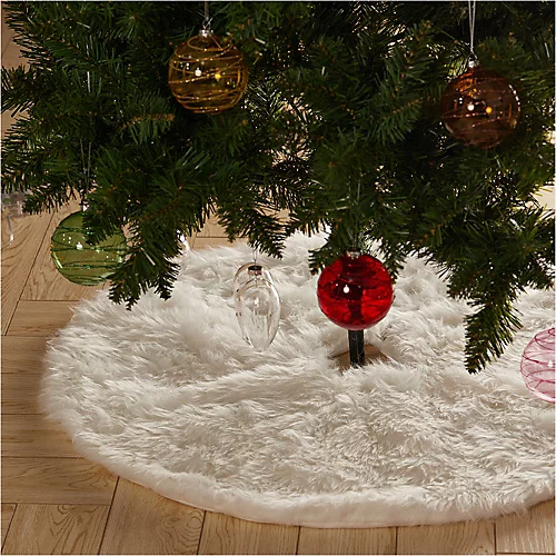Livingandhome White Plush Christmas Tree Skirt Xmas Decoration Ornament 78 Cm 1 Livingandhome White Plush Christmas Tree Skirt Xmas Decoration Ornament 78 Cm