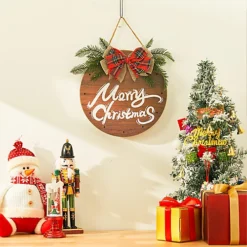 Livingandhome Wooden Hanging Merry Christmas Sign Door Xmas Decor With Light -Deals Christmas Decor Store livingandhome wooden hanging merry christmas sign door xmas decor with light0735940257206 02c MP