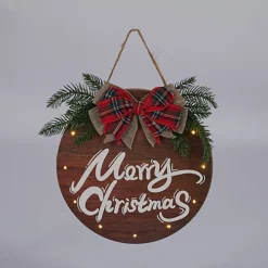 Livingandhome Wooden Hanging Merry Christmas Sign Door Xmas Decor With Light -Deals Christmas Decor Store livingandhome wooden hanging merry christmas sign door xmas decor with light0735940257206 03c MP