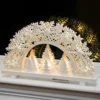 LIVIVO Natural Wooden Christmas Candle Bridge - 11 LED Lights, Battery Operated, Warm White Lights - Perfect Christmas Decoration