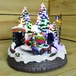 Lumineo Hand Painted Christmas Fun Motion Sleighing LED Sculpture - Red -Deals Christmas Decor Store lumineo hand painted christmas fun motion sleighing led sculpture red5060559850643 04c MP