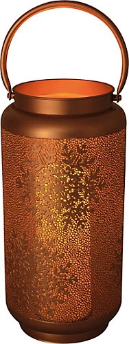 Luxform Battery Operated LED Golden Festive Christmas Lantern With Snowflakes Design 1 Luxform Battery Operated LED Golden Festive Christmas Lantern With Snowflakes Design