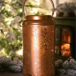 Luxform Battery Operated LED Golden Festive Christmas Lantern With Snowflakes Design 7 Luxform Battery Operated LED Golden Festive Christmas Lantern With Snowflakes Design -Deals Christmas Decor Store luxform battery operated led golden festive christmas lantern with snowflakes design8719099927106 04c MP