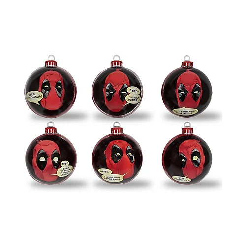 Marvel Deadpool 6PC Christmas Tree Baubles Decorations 2 Marvel Deadpool 6PC Christmas Tree Baubles Decorations - Image 2