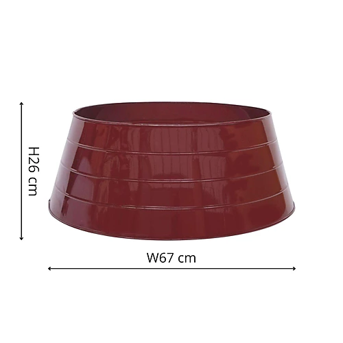 Metal Christmas Tree Skirt Bordeaux H26cm W67cm 4 Metal Christmas Tree Skirt Bordeaux H26cm W67cm - Image 4