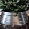 Metal Christmas Tree Skirt Galvanised H26cm W67cm