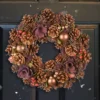 Mulberry Thistle Berry Summer Autumn Winter Door Decoration Christmas Wreath 35cm