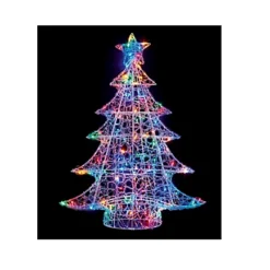 Multi Coloured Soft Acrylic LED Christmas Tree Light Up Garden Decoration 1M