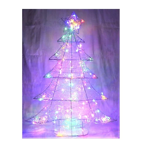 Multi Coloured Soft Acrylic LED Christmas Tree Light Up Garden Decoration 1M 3 Multi Coloured Soft Acrylic LED Christmas Tree Light Up Garden Decoration 1M - Image 3
