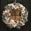 Natural Jute Country Summer Autumn Winter Door Decoration Christmas Wreath 40cm