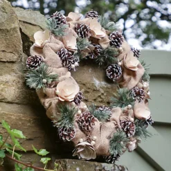 Natural Jute Country Summer Autumn Winter Door Decoration Christmas Wreath 40cm -Deals Christmas Decor Store natural jute country summer autumn winter door decoration christmas wreath 40cm5060633941762 03c MP