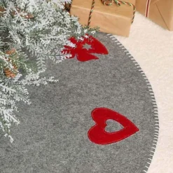Nordic Heart And Stars Grey Christmas Tree Skirt 7 Nordic Heart And Stars Grey Christmas Tree Skirt -Deals Christmas Decor Store nordic heart and stars grey christmas tree skirt5060633941625 04c MP