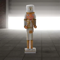 Nutcracker Christmas Decoration Wood Soldier 30cm/11.8in Ornament Glitter Traditional Table Top Party Xmas Gift Gold Drum -Deals Christmas Decor Store nutcracker christmas decoration wood soldier 30cm 11 8in ornament glitter traditional table top party xmas gift gold drum5012237845731 03c MP
