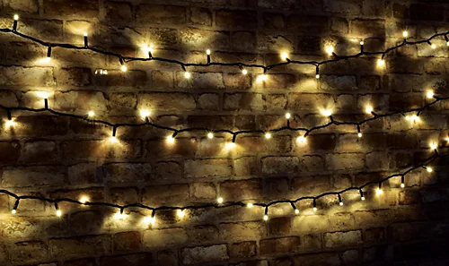 Outdoor Festive Heavy Duty 90 LED Christmas String Lights- Warm White 2 Outdoor Festive Heavy Duty 90 LED Christmas String Lights- Warm White - Image 2