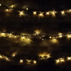 Outdoor Festive Heavy Duty 90 LED Christmas String Lights With Controller- Warm White