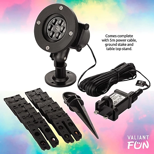 Outdoor LED Light Image Projector - Includes 12 Interchangeable Slides For Christmas, Halloween And Birthdays 3 Outdoor LED Light Image Projector - Includes 12 Interchangeable Slides For Christmas, Halloween And Birthdays - Image 3