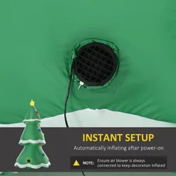 Outsunny 8ft Inflatable Christmas Tree With Santa Claus, Penguin And Snowman On Ladder, Blow-Up Outdoor LED Yard Display 7 Outsunny 8ft Inflatable Christmas Tree With Santa Claus, Penguin And Snowman On Ladder, Blow-Up Outdoor LED Yard Display -Deals Christmas Decor Store outsunny 8ft inflatable christmas tree with santa claus penguin and snowman on ladder blow up outdoor led yard display5056602900038 06c MP